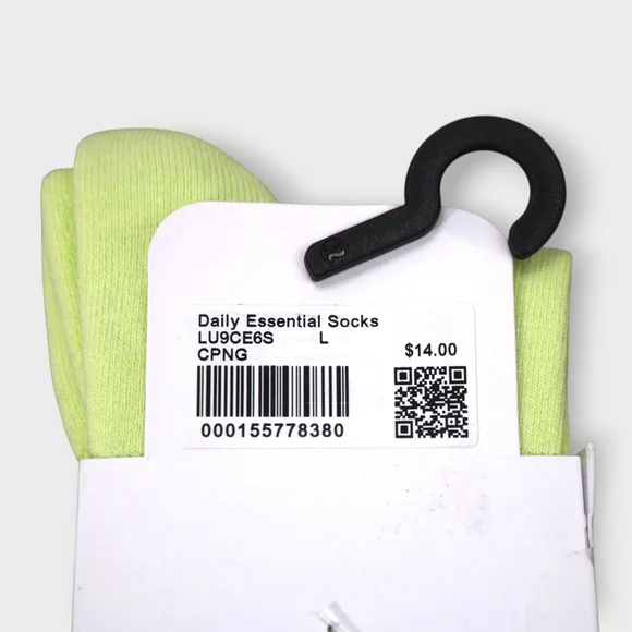LULULEMON  Daily Essential Socks Unisex Quarter Length Size L CPNG NEW - Picture 4 of 5